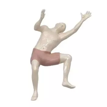 Фигурка человека, лазающего по стене, самоклеящийся альпинист, настенное украшение, современное настенное искусство, статуя альпиниста для дома, офиса, спальни, гостиной Left светло-желтого