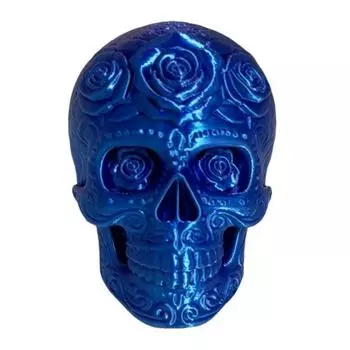 Фигурка Черепа Розы День Мертвых Пластиковая Цветочная Статуэтка Черепа Коллекционная Скульптура Человеческой Головы для Хэллоуина Домашний Декор для Рабочего Стола 1pc