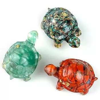 Фигурка черепахи Миниатюрная статуэтка черепахи из смолы Украшения DIY Фигурка для ландшафта Украшения для аквариума Садовый настольный домашний декор