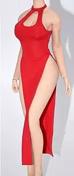 Фигурка Цвет Супер Сексуальный Красивый Китайский Платье Голова и Туфли нет [TOYBARJAPAN] 1/6 Аксессуары/Красный (Корпус, в комплекте) красный