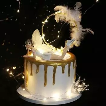 Фигурка цветочной феи, свадебный топпер для торта на день рождения, украшение для кукольного домика, декор стола 3