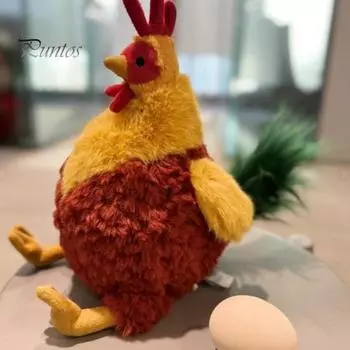 Фигурка цыпленка, кукла-цыпленок, чучела животных, скульптура из высококачественной ткани, цыплята, плюшевая игрушка, мягкий и приятный компаньон жёлтый