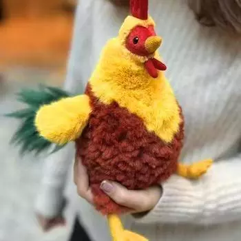 Фигурка цыпленка, кукла-цыпленок, чучела животных, скульптура из высококачественной ткани, цыплята, плюшевая игрушка, мягкий и приятный компаньон жёлтый