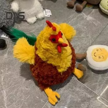 Фигурка цыпленка, кукла-цыпленок, чучела животных, скульптура из высококачественной ткани, цыплята, плюшевая игрушка, мягкий и приятный компаньон жёлтый
