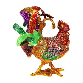 Фигурка цыпленка шкатулка для украшений животное памятное хранилище креативное декоративное настольное украшение S