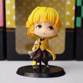 Фигурка Demon Slayer Agatsuma Zenitsu 8 см с ковриком для мыши Demon Slayer