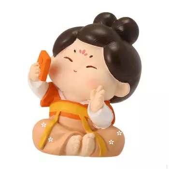 Фигурка девушки из мультфильма, китайская статуя Тан, миниатюрный декор из смолы для рабочего стола для дома Take photo