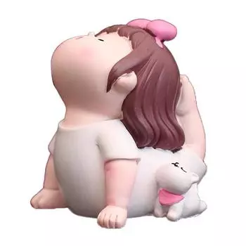 Фигурка девушки-йоги, мультяшное милое модное украшение, поза йоги, украшение для девушки для автомобиля