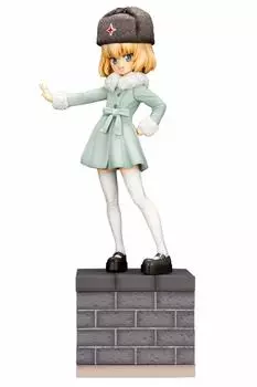 Фигурка девушки Panzer Final Chapter Katyusha из ПВХ, окрашенная, готовая, 1/7