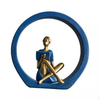 Фигурка девушки женщины статуя для украшения стола в спальне и офисе White Thinker