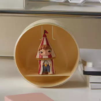 Фигурка Дисплей Хранение Прозрачный Ящик Настенный Крепление Круглый Подвесной Контейнер 1 piece