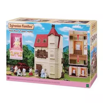 Фигурка дома-лифта с красной крышей Sylvanian Family 5400, 1 шт., популярные корейские игрушки