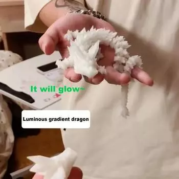 Фигурка дракона, напечатанная на 3D-принтере, подвижные суставы, светящаяся в темноте китайская фигурка лунга, шарнирная модель дракона, непоседа 30cm разноцветный