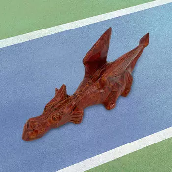 Фигурка дракона, скульптура из смолы для полки шкафа-витрины 5cmx18cmx7cm