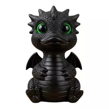 Фигурка Дракона Утки Средний Палец Украшение Дракона Показывающая Фигурка Утки Статуэтка Дракона Настольный Друг Дерзкий Подарок-Прикол для Семьи Друзей C чёрный