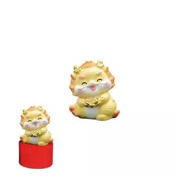 Фигурка дракона Знак зодиака дракона 2024 года Новогодняя статуэтка для интерьера Талисман удачи Сузуки Год Дракона Увеличение финансовой удачи Товары по фен-шуй