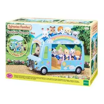 Фигурка двухэтажного автобуса Sylvanian Family Rainbow для детского сада, 1 шт., популярные корейские игрушки