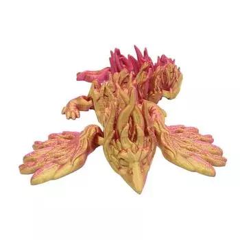 Фигурка Fire-Bird Fidget - гибкая фигурка Rexi с костью, напечатанная на 3D-принтере, для людей с СДВГ, аутизмом, снятия стресса и тревоги