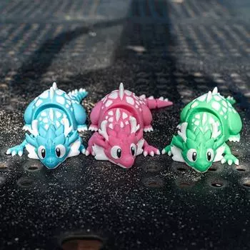 Фигурка Frost Dragon 3D Печать Кукла Мультфильм 3D Печать Frost Dragon Дети зелёный