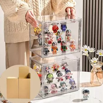 Фигурка Глухой ящик для хранения Дисплей Стенд Lego Мультфильм Украшения Животное Дисплей Шкаф Прозрачный Дисплей Коробка Пузырь Прозрачный M прозрачный