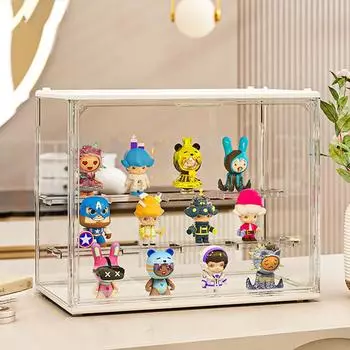 Фигурка Глухой ящик для хранения Дисплей Стенд Lego Мультфильм Животное Украшения Органайзер Шкаф Штабелируемый Прозрачный Пузырьковый Дисплей Коробка
