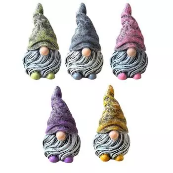 Фигурка гнома-гнома, милые художественные скульптуры из смолы для наружного сада, лужайки, двора Pink