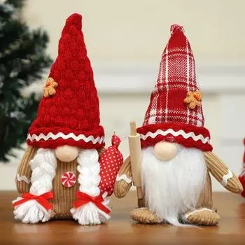 Фигурка гнома ручной работы, мягкая игрушка, кукла, новый плюшевый гном, домашний декор Woman