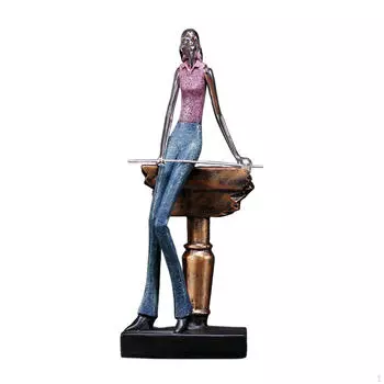 Фигурка игрока в бильярд - элегантное украшение для дома 12.5cmx31cm_Women