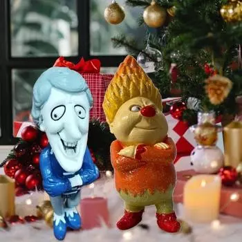 Фигурка из мультфильма, статуэтка из смолы «Снежный скряга и статуэтка «Жаркий скряга», рождественское украшение в стиле фильма, подарки для семьи и друзей