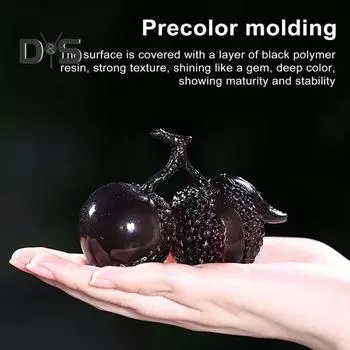 Фигурка из смолы для животных в виде личи, скульптура кунг-фу, украшение для любителей чая, меняющее цвет, декор для чайного подноса B