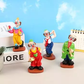 Фигурка из смолы Ментальная психологическая настольная игра с песком Коробка для игры в суд Психологическое консультирование Клоун Фигурки для настольного клоуна с песком