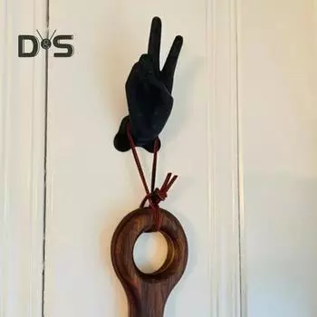 Фигурка из смолы, украшение на стену, средний палец, большой палец, ножницы, ручная статуя, скульптура, дверь шкафа, полка, орнамент, рождественский подарок B