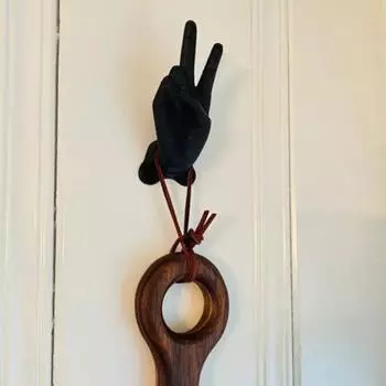 Фигурка из смолы, украшение на стену, средний палец, большой палец, ножницы, ручная статуя, скульптура, дверь шкафа, полка, орнамент, рождественский подарок B