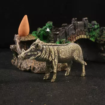 Фигурка кабана Настольная фигурка свиньи,Винтажная,Креативная,Коллекционная Подарочная Скульптура Статуэтка для