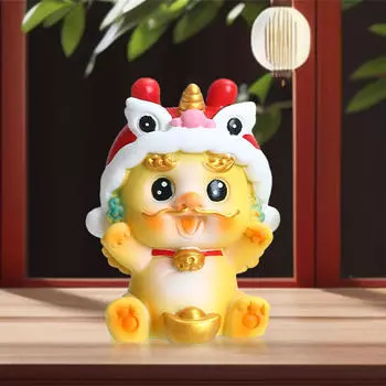 Фигурка китайского дракона — изысканный декор весеннего праздника для приборной панели автомобиля Style A