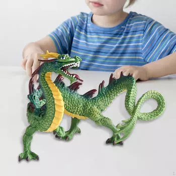 Фигурка китайского дракона, модель, забавный реалистичный домашний декор, игрушка-мифическое существо для