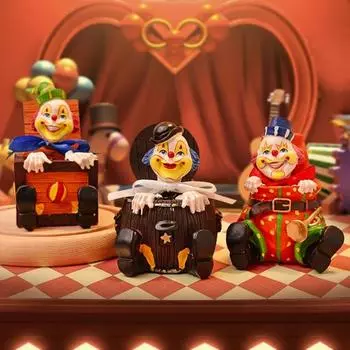 Фигурка клоуна из мультфильма «Цирк», весенний клоун в коробке, подарочный пакет из смолы, статуэтка клоуна C