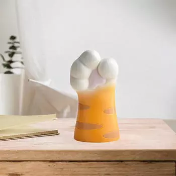 Фигурка кошачьего когтя, милая статуя животного, ваза для сушеных цветов, креативное декоративное украшение для книжной полки, офиса Black Yellow