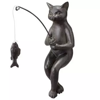 Фигурка кошки Фигурка кошки Антикварные товары [Кот-рыболов]