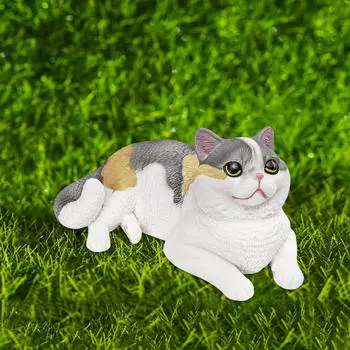 Фигурка кошки Коллекция животных Миниатюрная фигурка на торт Котенок Игрушка Моделирование для Calico cat