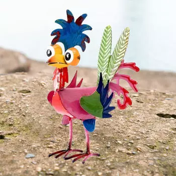 Фигурка курицы, скульптура курицы, фигурки животных, коллекционная статуэтка, украшение для сада Blue Head
