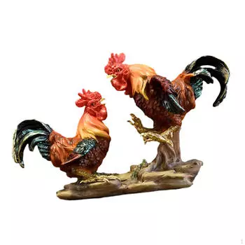 Фигурка курицы, статуя животного, Коллекционная скульптура петуха, петуха для вечеринки, года, офиса