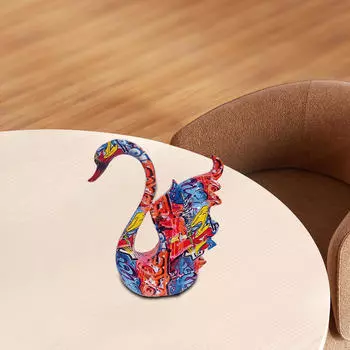 Фигурка лебедя, коллекционная скульптура из смолы для домашнего декора и подарка Letters