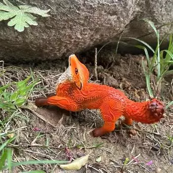 Фигурка лисы из смолы, модель статуи животного, фигурка, скульптура, украшение, игрушка для домашнего офиса, рабочего стола, для дома, для улицы, для сада