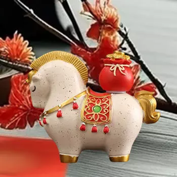 Фигурка лошади Настольное украшение Креативная коллекция Маленькая скульптура Статуэтка для стола Камина lucky bag style