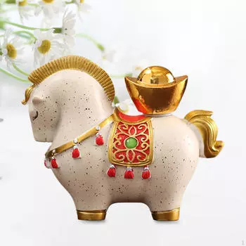 Фигурка лошади, скульптура животного, керамическое настольное украшение для камина A