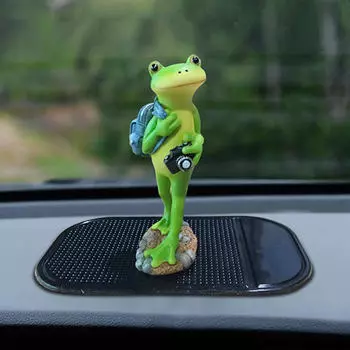 Фигурка лягушки Ремесло Статуэтка лягушки Украшение стола Шкаф Boating Frog