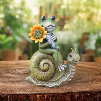 Фигурка лягушки, садовая статуя, домашнее ремесло, реквизит для фото, скульптура, моделирование, мини-украшение из смолы для Grass green