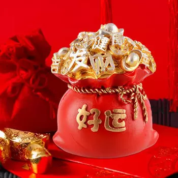 Фигурка Lucky Bag, статуя сокровищницы, коллекция, смола, украшение для рабочего стола, настольная скульптура как