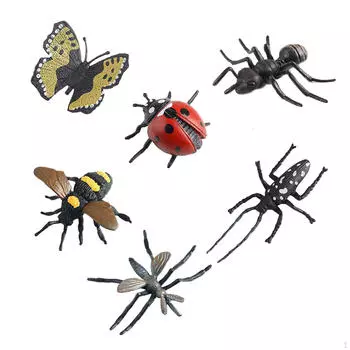 Фигурка маленьких животных, 6 шт., модель игрового набора для животных, дошкольный возраст, подарки на день рождения, фигурки Style A